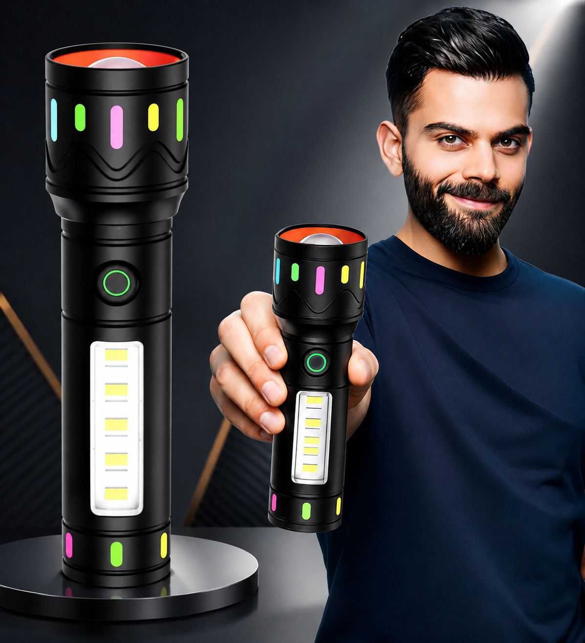 100W Super Bright & Long Distance Range, for Home, Outdoor & Emergency Use Torch-image-19