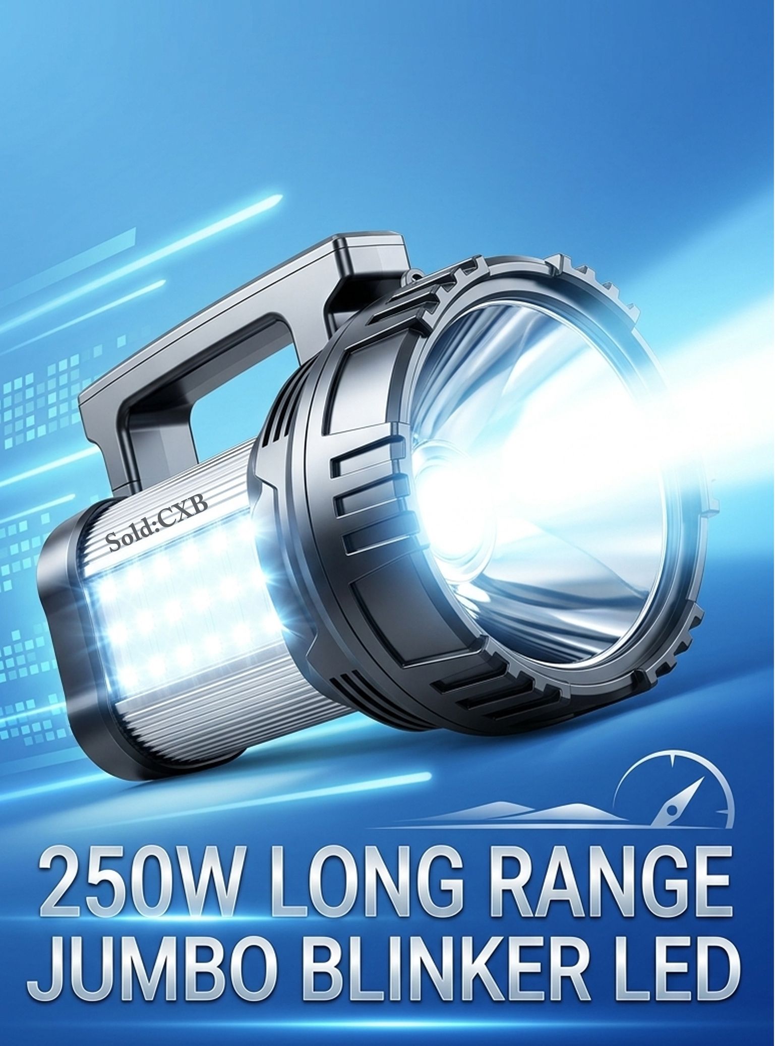 6000mAh Ultimate Brightness 3 KM Long Range LED Multi Mode Jumbo Charging Torch 24 hrs Torch Emergency Light-image-47