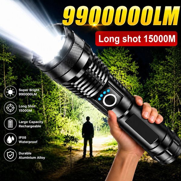 crentila Waterproof Rechargeable Tactical Torch Long Range Flashlights Torch-picture-25