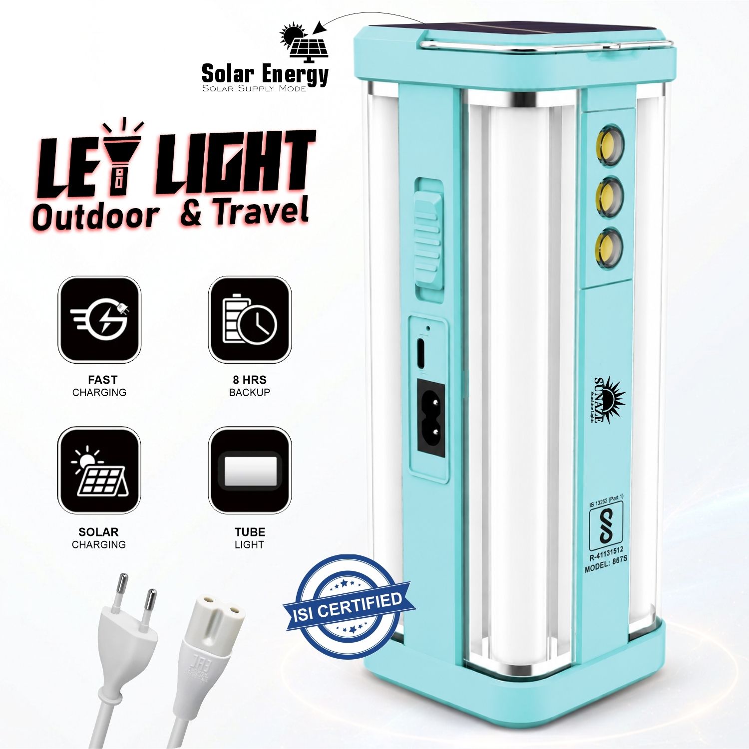 Rechargeable Solar LED 8 hrs Lantern Emergency Light-image-20