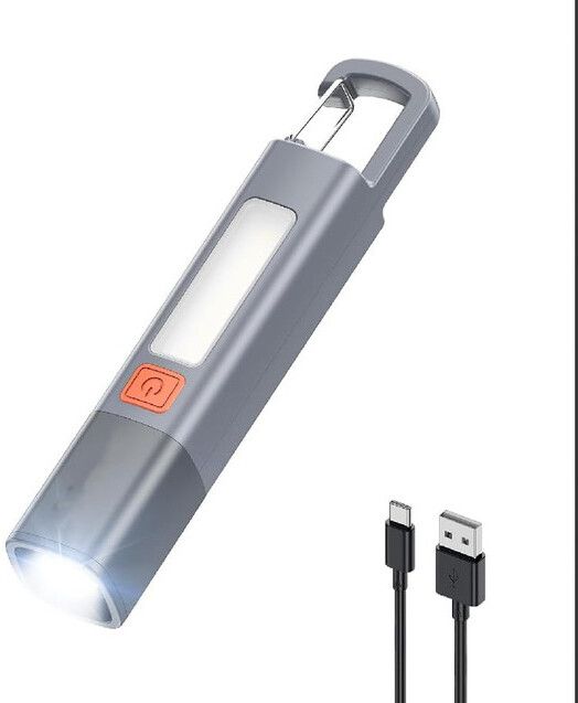 Rechargeable LED Flashlight COB | Side Light – Portable Torch Light with Hook3 Torch-image-26