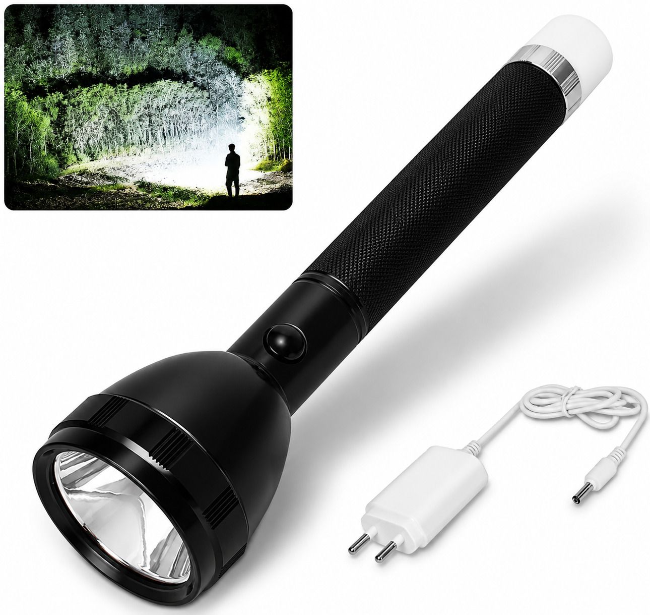 Lithium Battery Long Range Led Light with 3000mAh Battery 8 hrs Torch-image-2