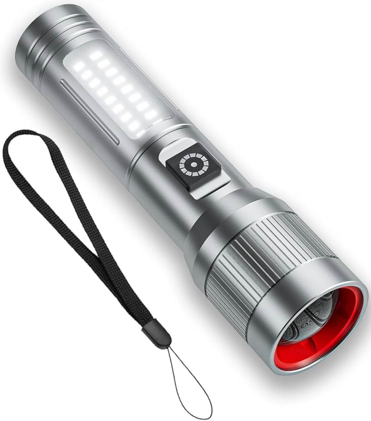 hymasa Heavy Duty Metal Body Rechargeable Flashlight with Dual Light Mode Torch-picture-11