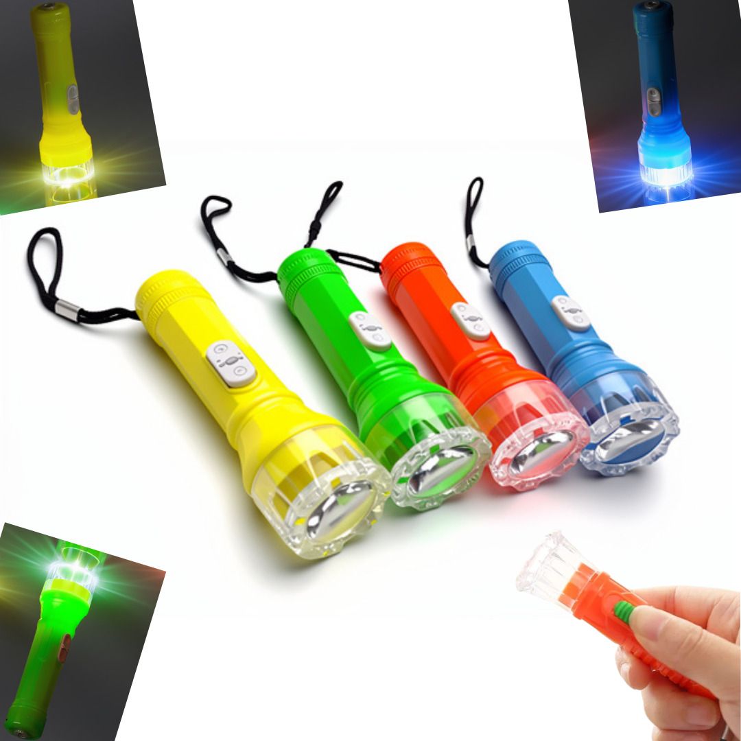 (Pack Of 4) Kids LED Flashlight Torch Set | Pocket Mini Torch Light Torch-image-39