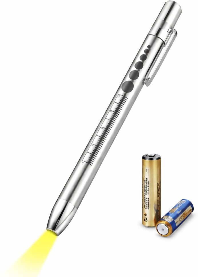 Yellow LED Surgical Medical Penlight with Pupil Gauge for Doctors & Nurses Torch-image-25