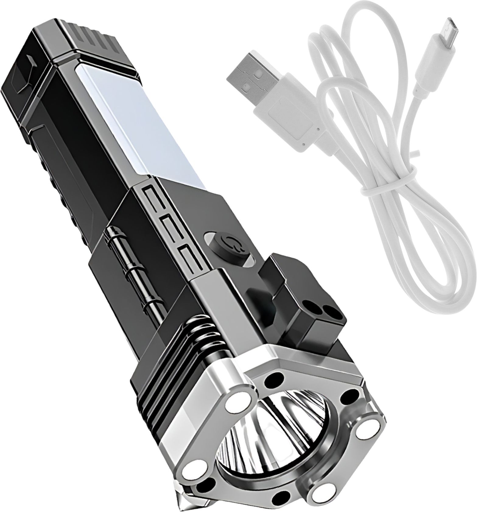 LED Torch 3W Rechargeable Long Distance Beam Flashlight 2 hrs Torch Emergency Light-image-19