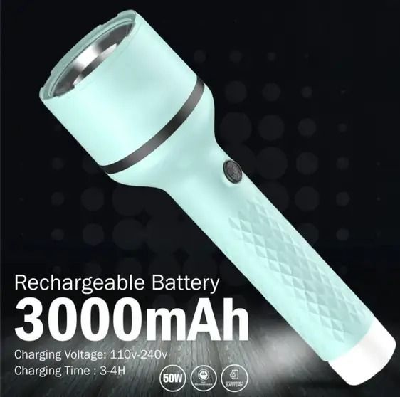 Rechargeable 2 in 1 Long Distance Torch Up to 1 Km high power & Dual Battery S9, Torch