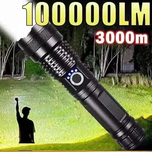 M983 Strong Flashlight Type-C Charging Long Battery Life Outdoor Zoom Long-Range Torch-image-36
