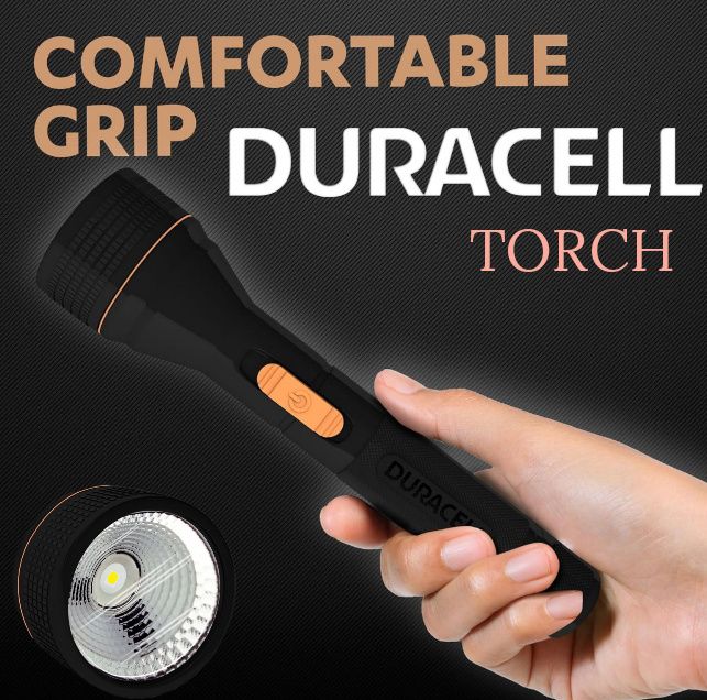 duracell LED Torch Light, Super Bright, 12000 LUX, Ultra-Light and Easy to Carry Design Torch-picture-1