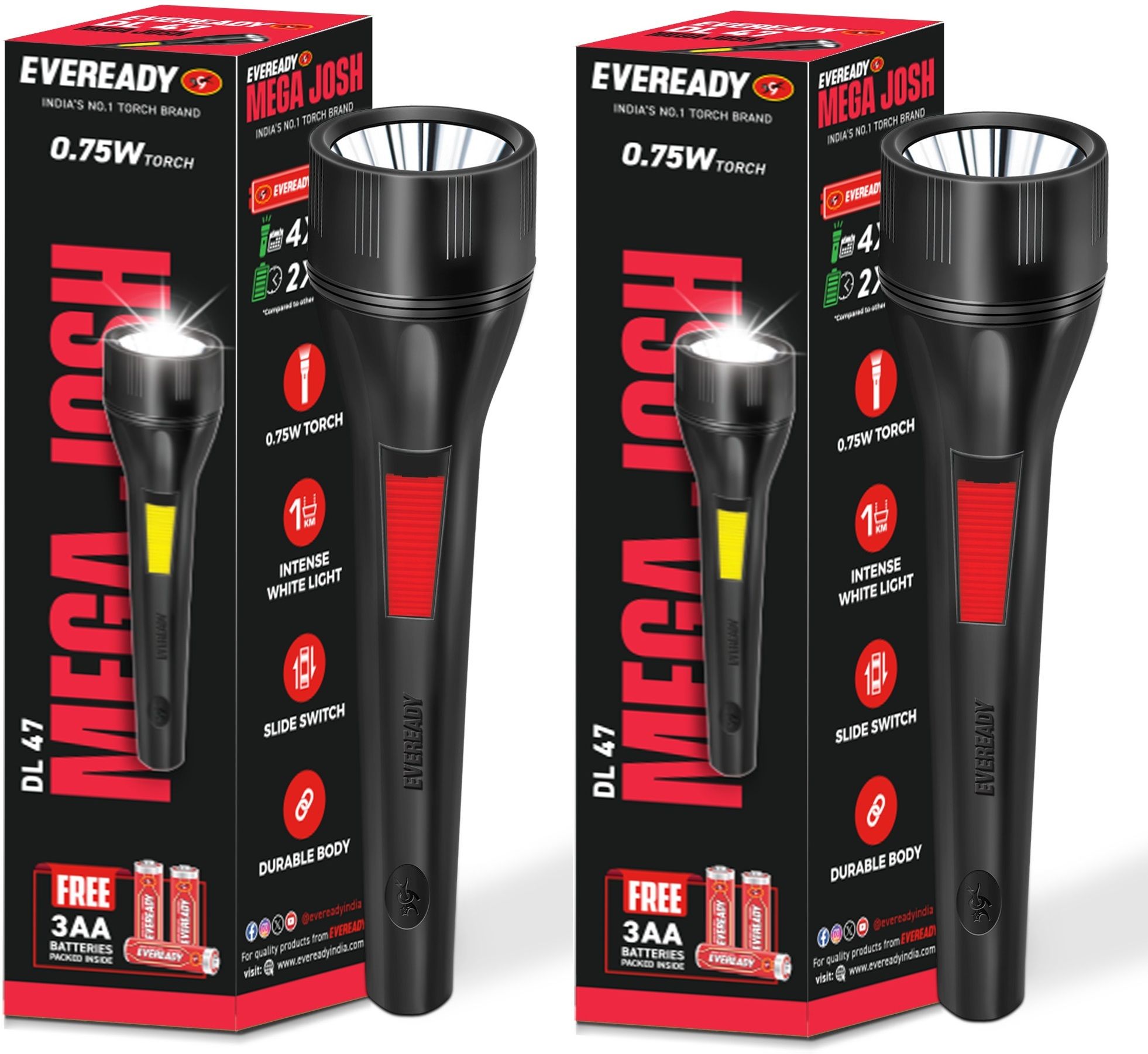 eveready Mega Josh Dl 47 0.75W LED Torch-picture-22