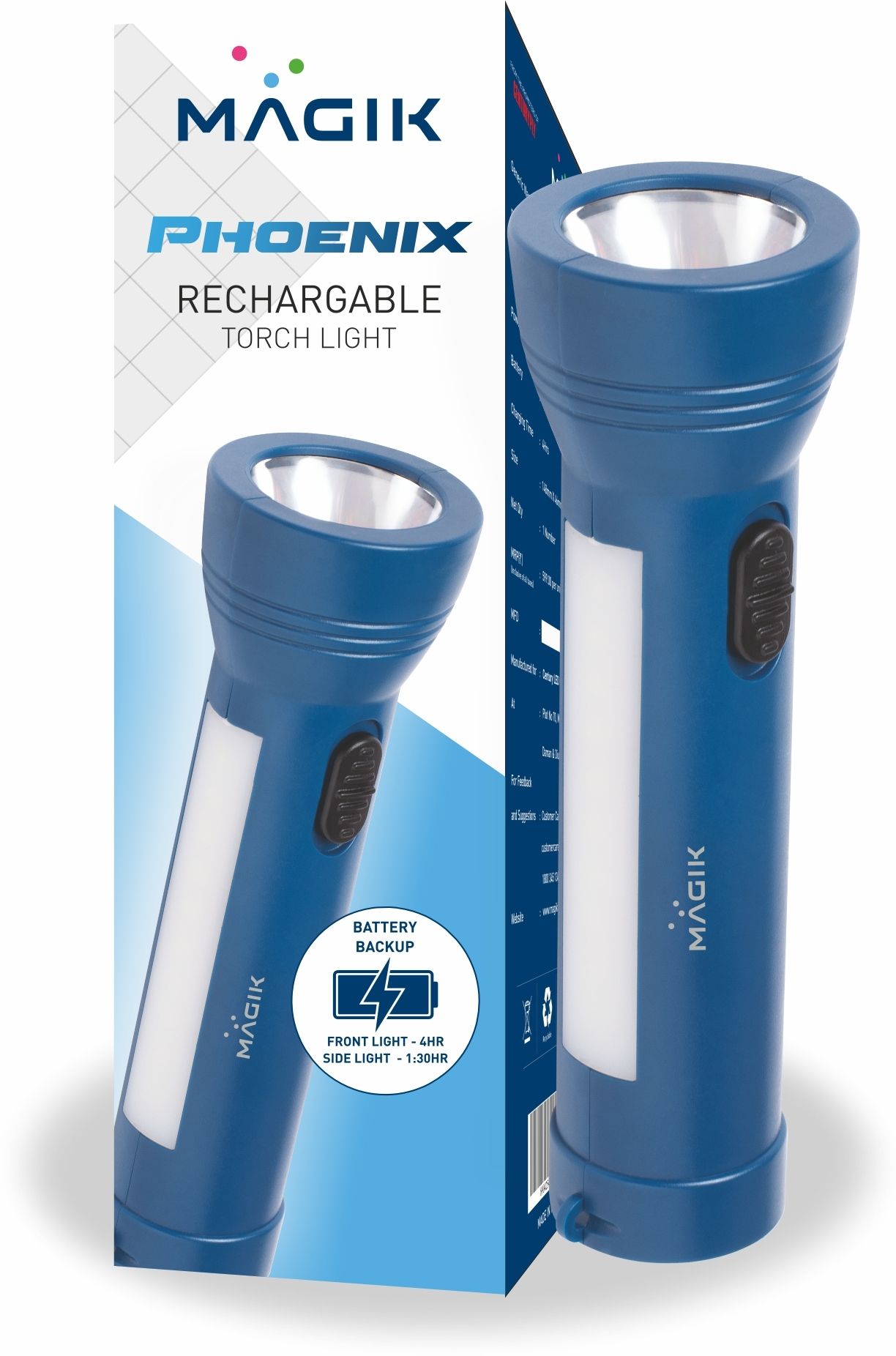 magik Phoenix Multipurpose 4 Hour Battery Rechargeable Type C Fast Charging Torch-picture-18