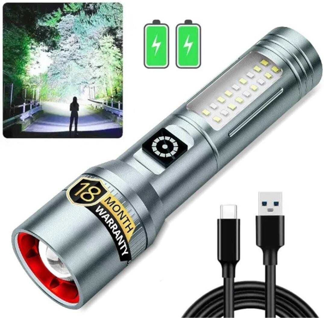 zeno volt M15 Metal Body High-Powered Tactical LED Flashlight Torch 8 hrs Torch Emergency Light-picture-13