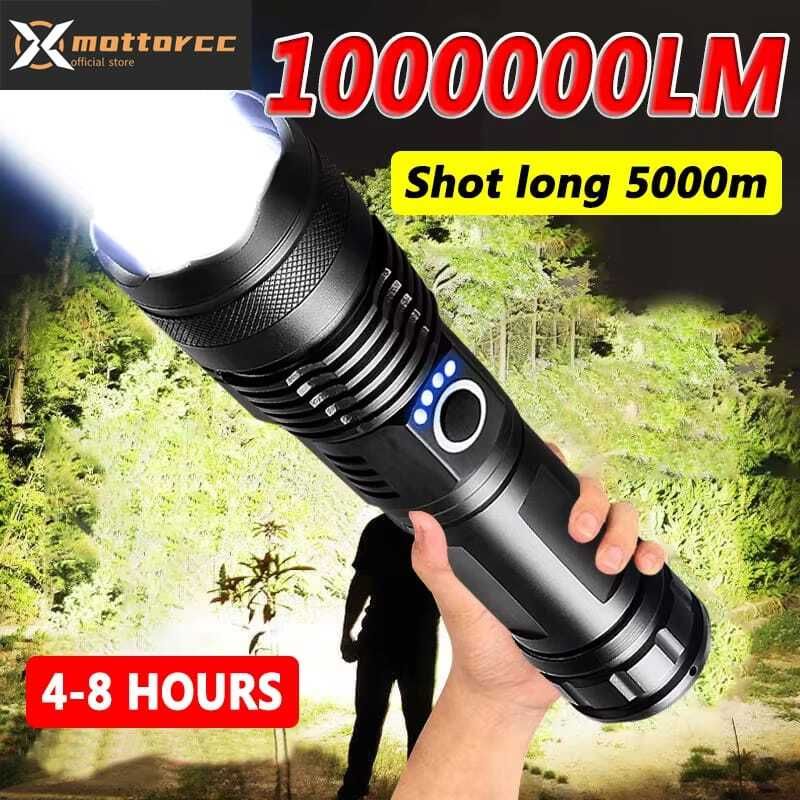 oximus Rechargeable LED Flashlight High Lumens 5 Modes, medium / low/ sos Mode Powerful Torch-picture-19