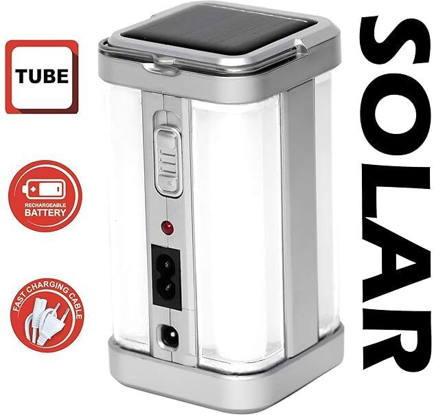 Solar Light Lantern 806s Tube 360 Degree Bright Electric Rechargeable Emergency LED Lantern