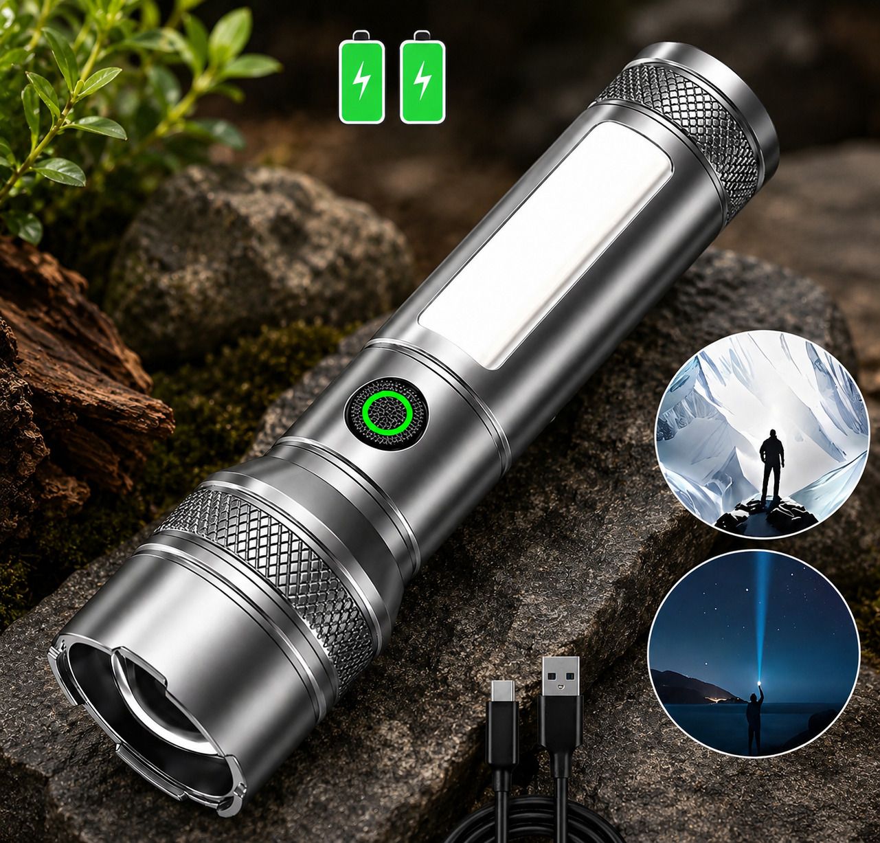 madhav ProBeam USB Rechargeable LED Flashlight Torch-picture-3