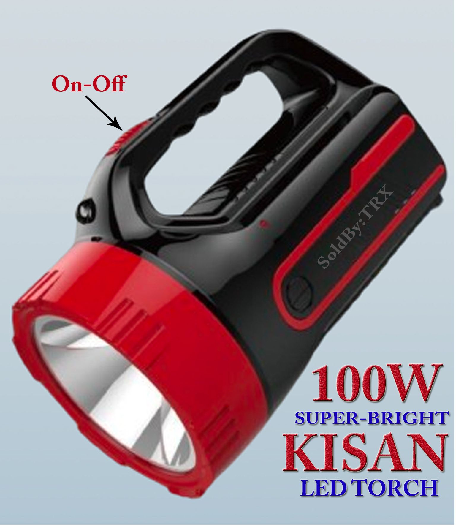 1 km long range beaming + 100w super bright rechargeable jumbo kisan torch light Torch-image-28