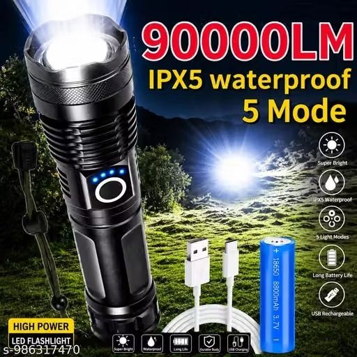 sument 983 High Power Waterproof Flashlight for Outdoor & Emergency Use Flashlight Torch-picture-11