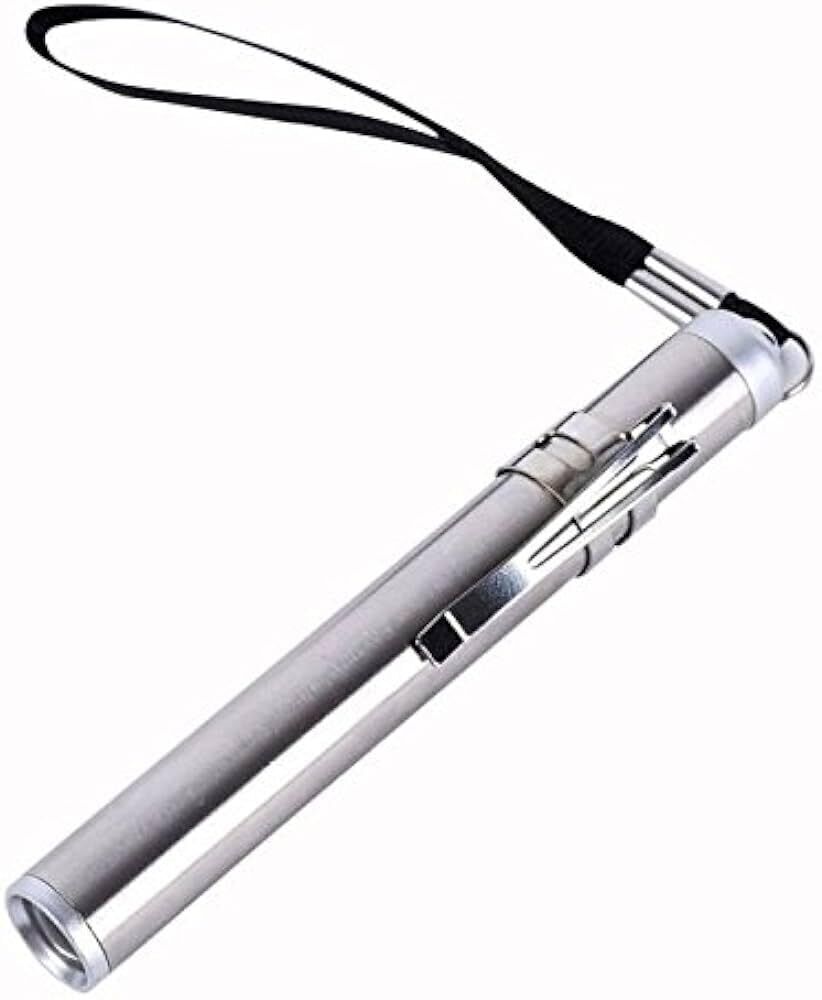 Mini Super Bright Torch Stainless Steel LED Flashlight Round Moon Shape Torch-image-28