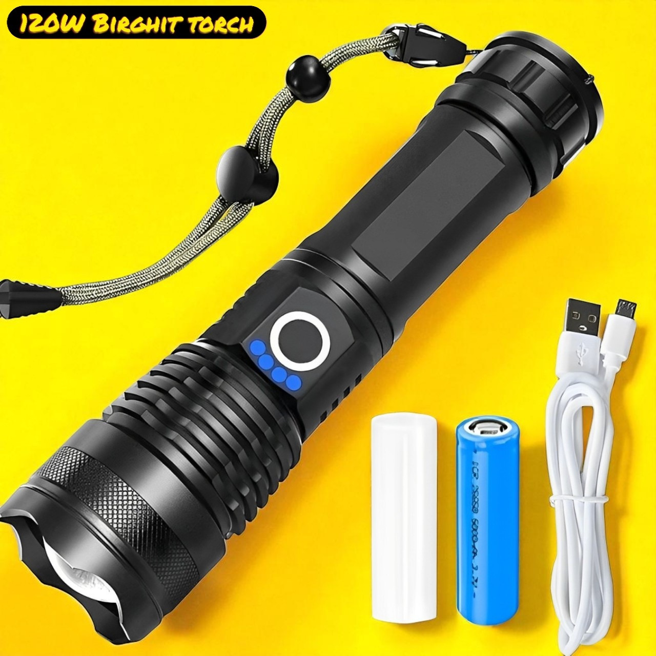 ziddjeet X89 High Power Rechargeable Torch – Rugged LED Torch for Home and Travel Torch image 1