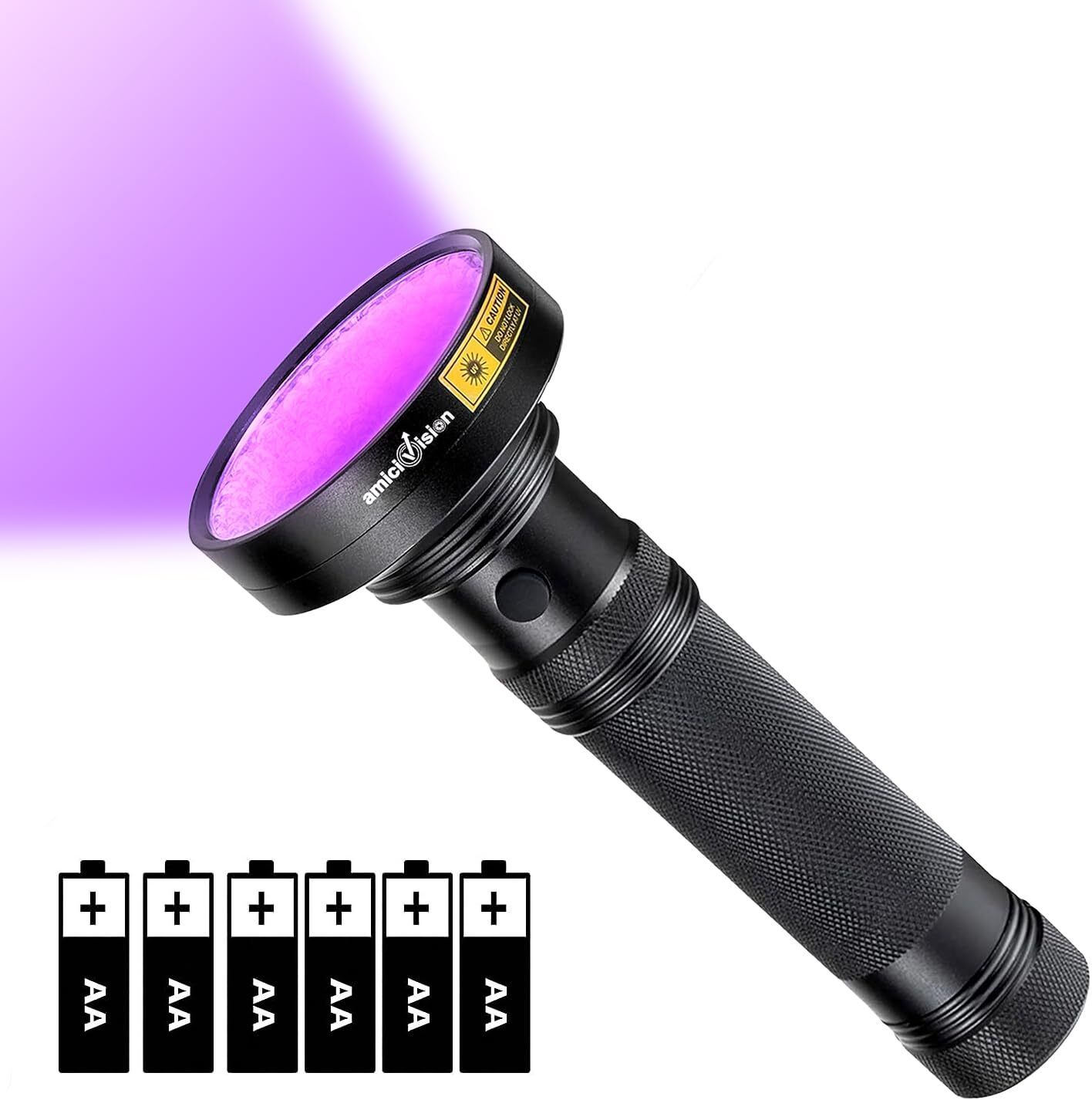 18W 100 LED UV 395nm Detector Torch with 6 Battery Torch-image-6