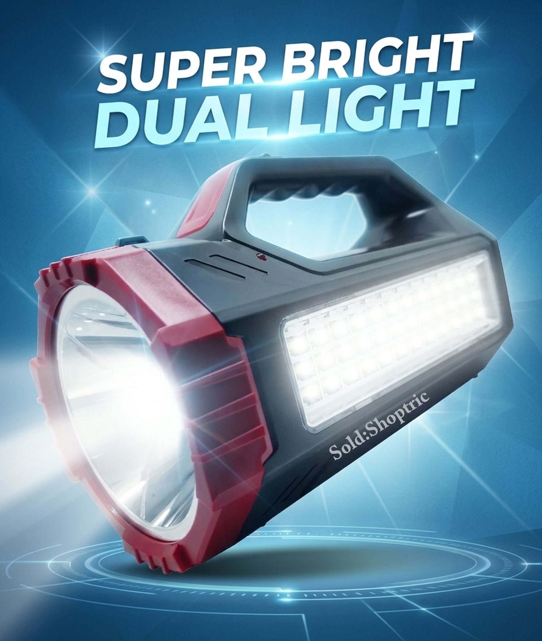 280W Dual Mode Rechargeable Power house Camping Torch 2 KM Long Range LED Light 15 hrs Torch Emergency Light-image-33