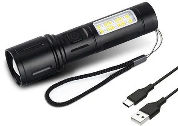 dazzel flex Metal LED Flashlight, LED Water Resistant Zoomable Torch with 6 Lighting Modes Torch-picture-13