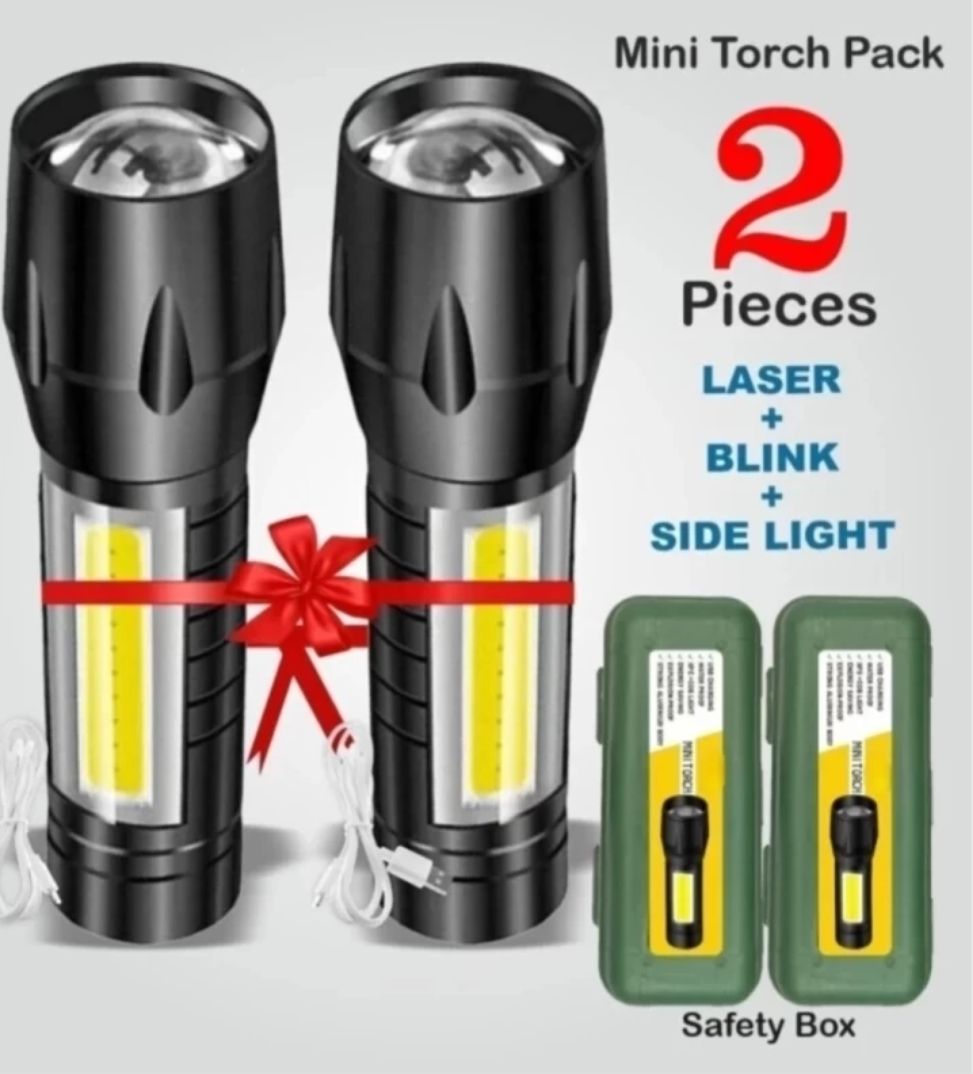 Mini Rechargeable Pocket Torch Zoom COB USB Charging Led, Crash Resistant Torch-image-31