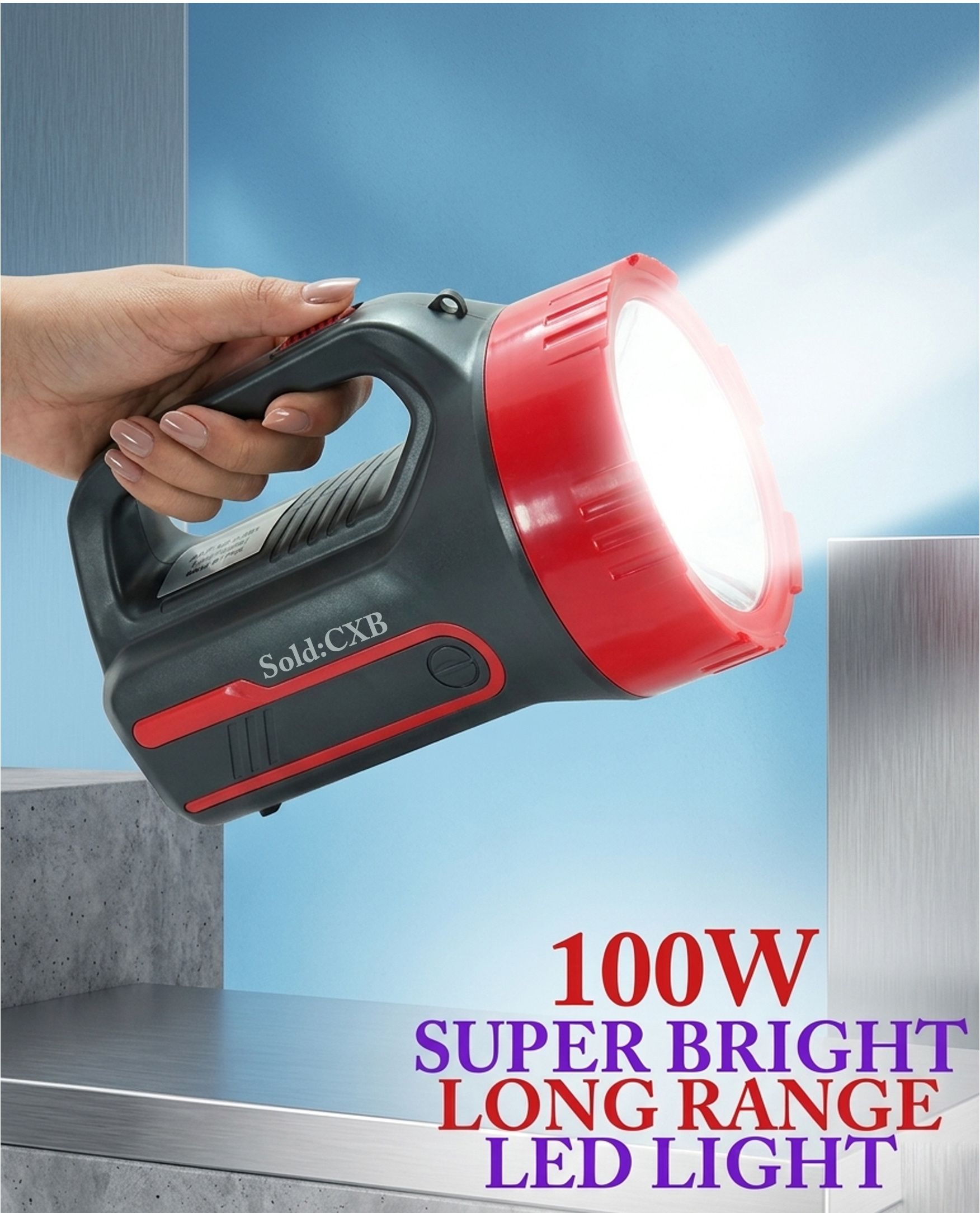 100w Super Bright Dual Mode 1 Km Long Range Laser LED Charging Kisan Torch Light 15 hrs Torch Emergency Light-image-18