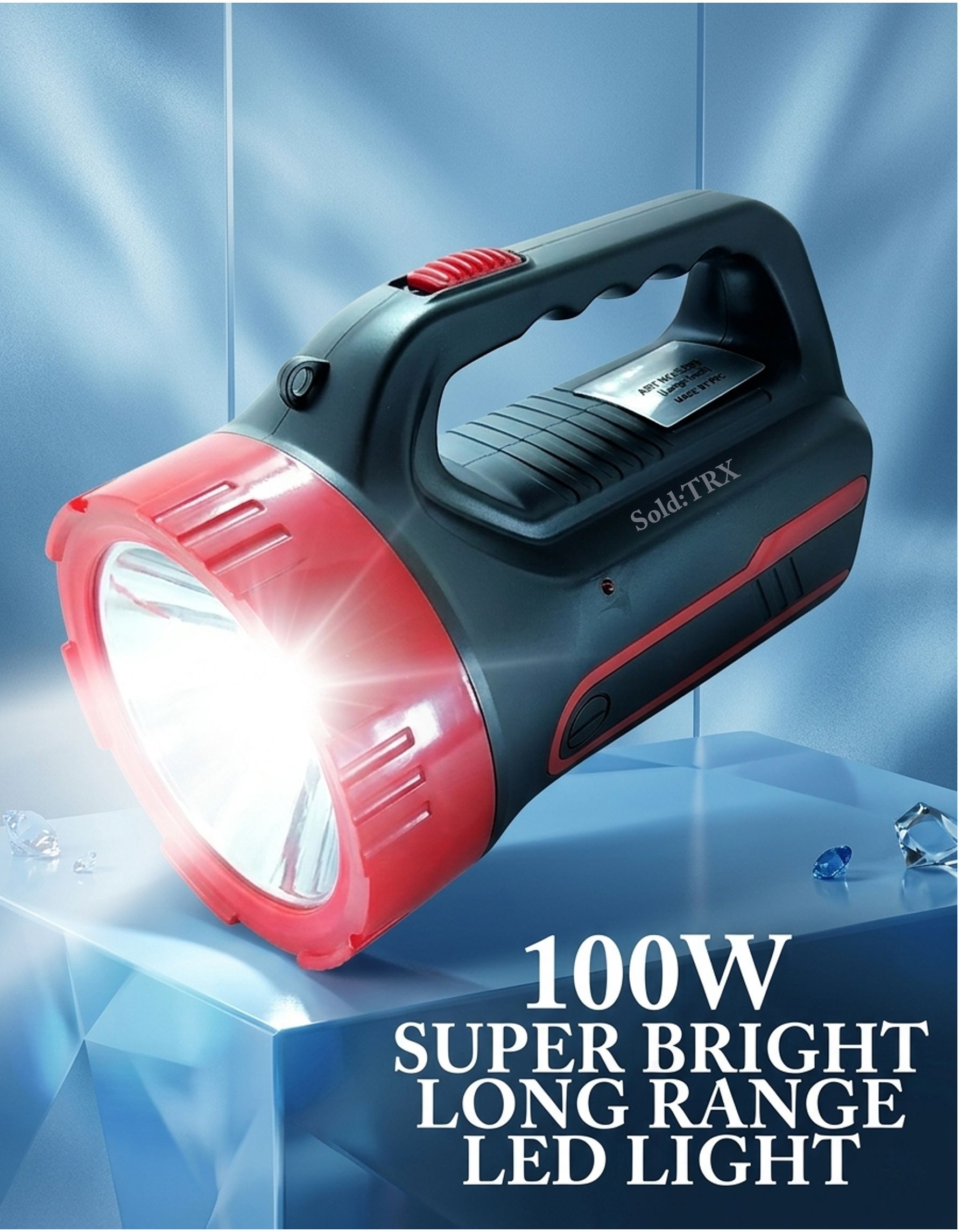 trx 100 Watt Ultimate Bright Light Dual Mode Charging Torch 1 Km Long Range LED 15 hrs Torch Emergency Light-picture-12