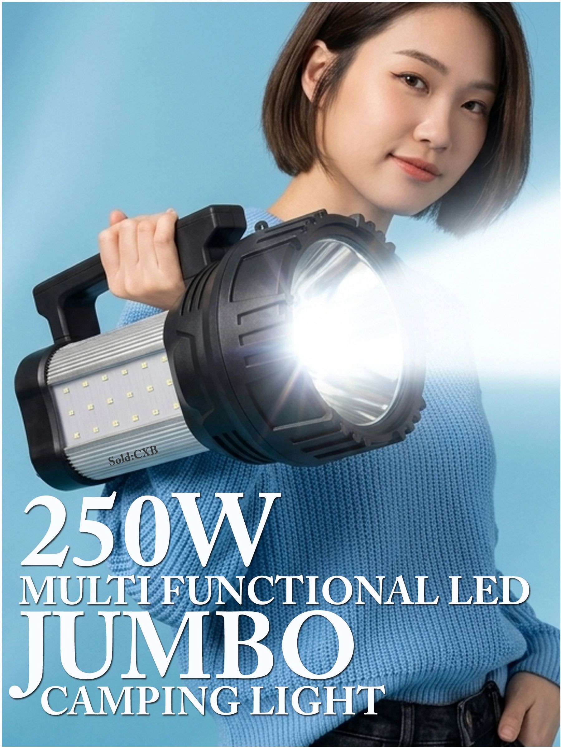250w charging jumbo metal body Camping light 3 km long range laser blinker led 24 hrs Torch Emergency Light-image-20