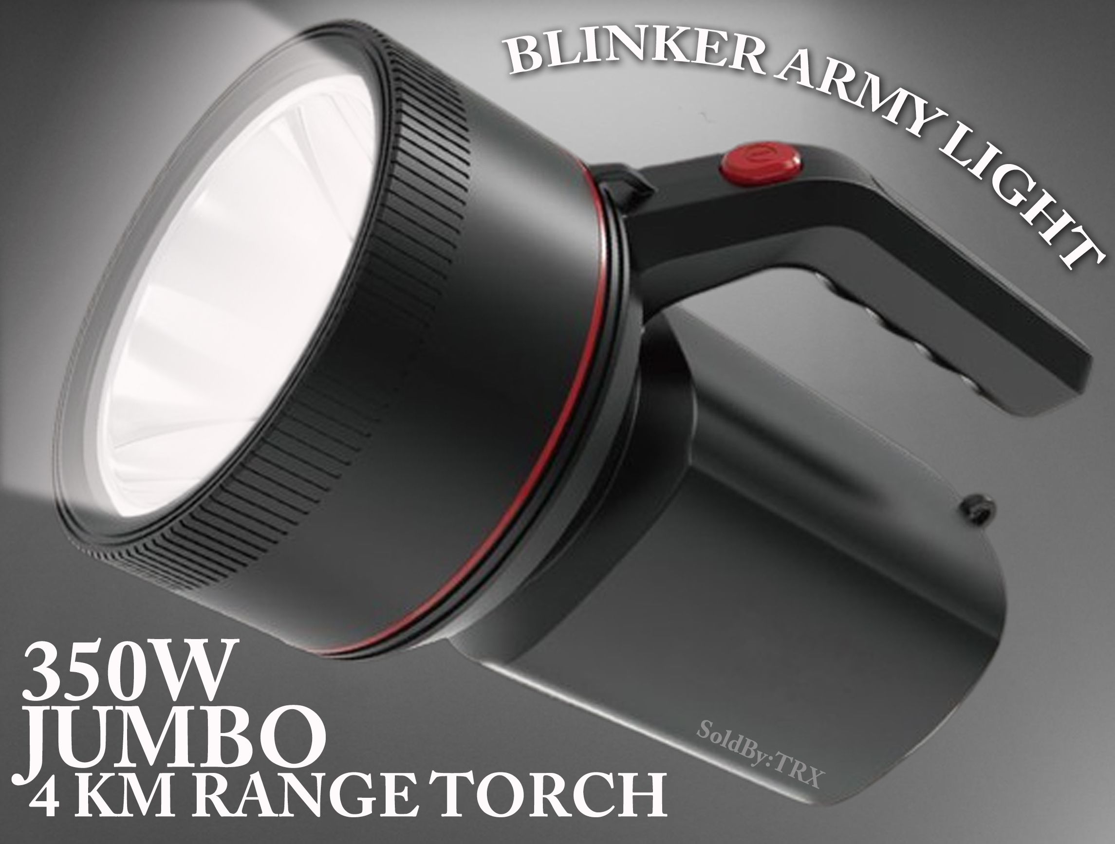 trx jumbo kisan torch for 4 km long range blinker 350W super bright 4 mode LED light 24 hrs Torch Emergency Light-picture-24