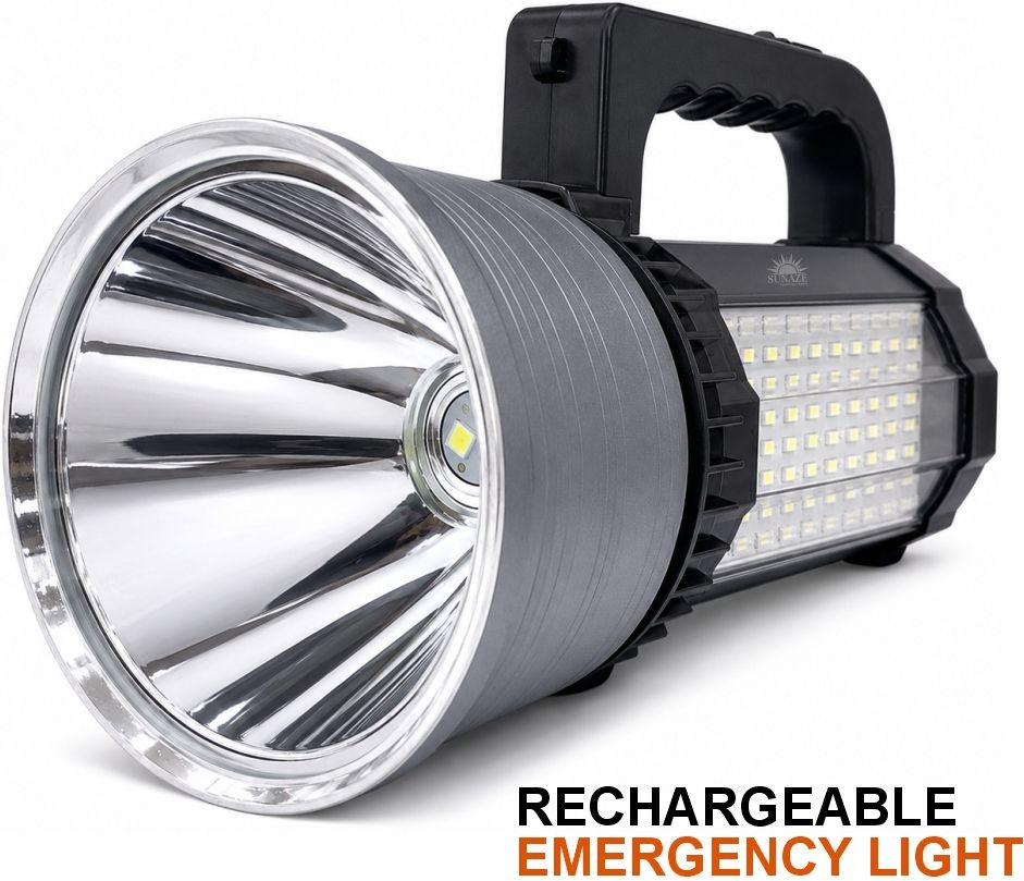 sunaze Emergency light Long Range 300W LED Metal 8000mAh Battery Solar Charging Panel Torch-picture-29