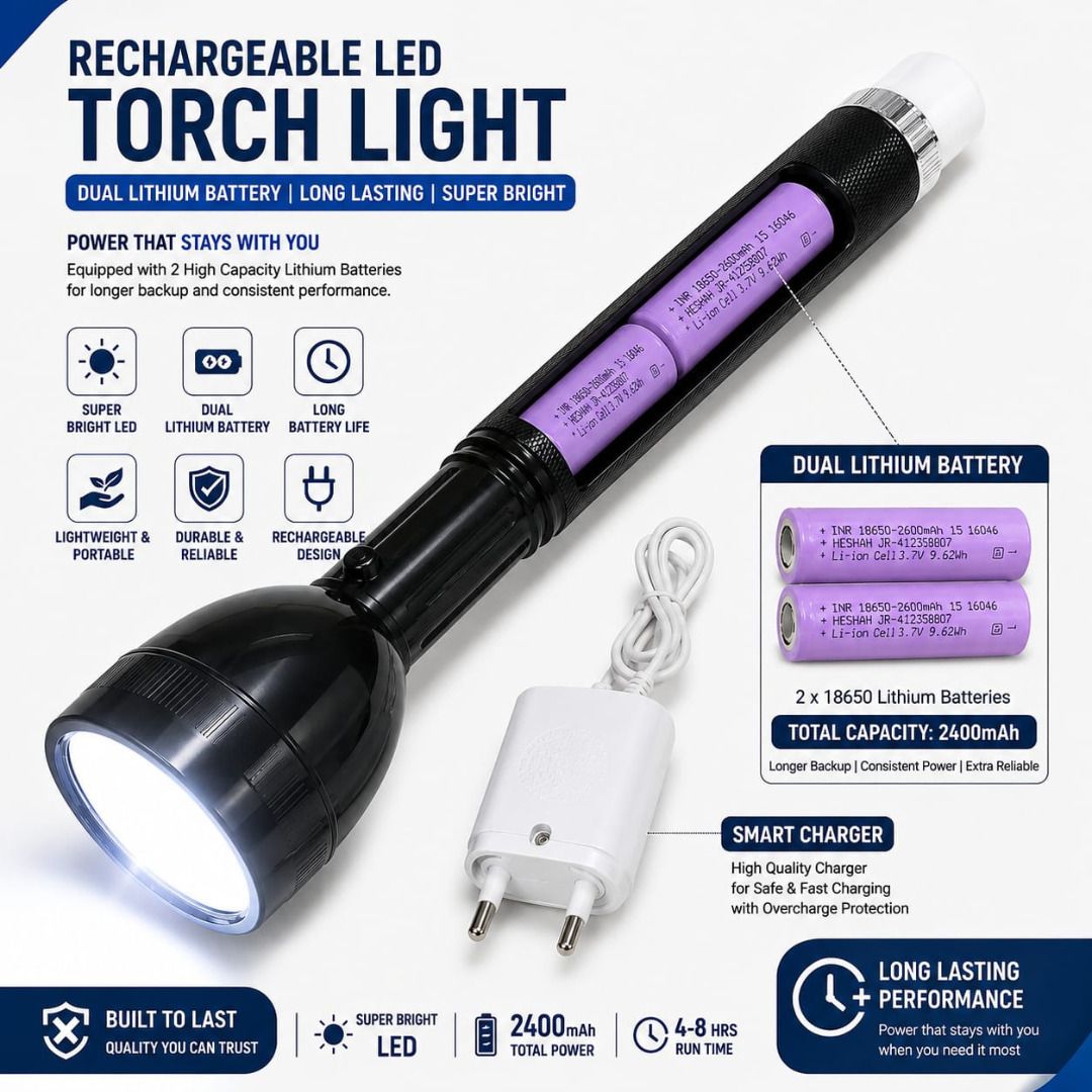 hovexs SMBT-9050 5 hrs Torch Emergency Light-picture-9