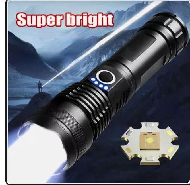 zeno volt RECHARGEABLE LED METAL TORCH-Zoomable 1500W Power with 5500mAh Battery Torch Torch-picture-18