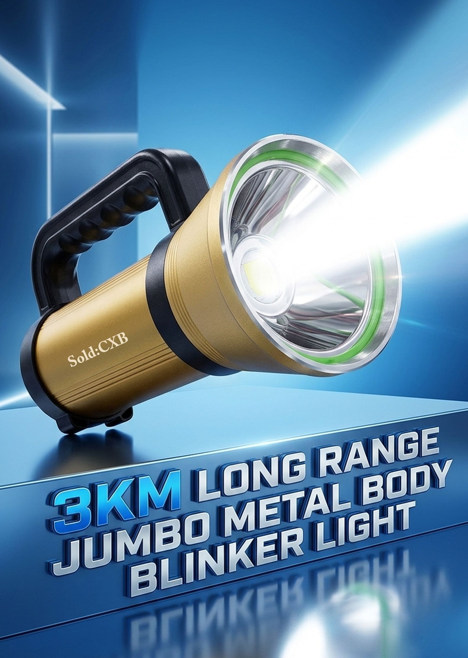 cxb 3 KM Long Range Multifunctional Metal Body Search Light 10000mAh Power Bank Slot Torch-picture-28