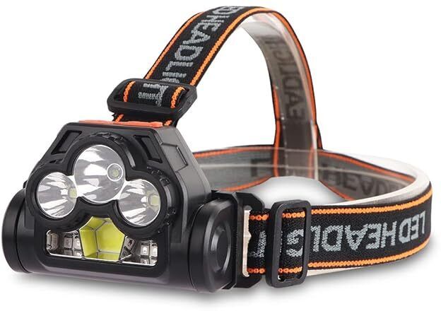 care 4 COB LED Headlamp Waterproof USB Head Light Portable Torch Torch-picture-35