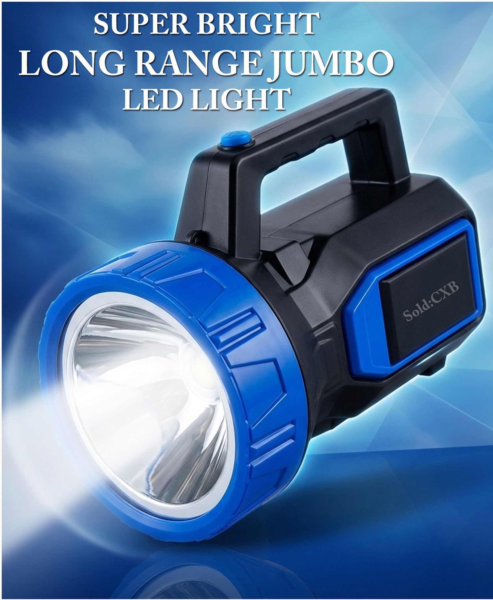 75 Watt For Dual Side Light With 2 Km Long Range LED Super Bright Charging Torch 12 hrs Torch Emergency Light-image-5