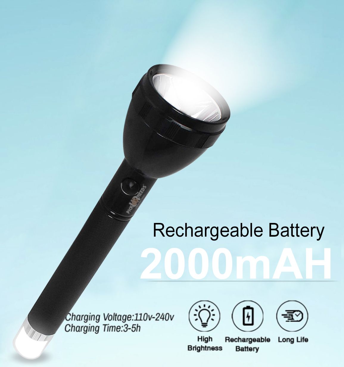 L-700x long press for blinker, 4 modes function, 1000 mtr long range for outdoor, home, Travel Torch-image-43
