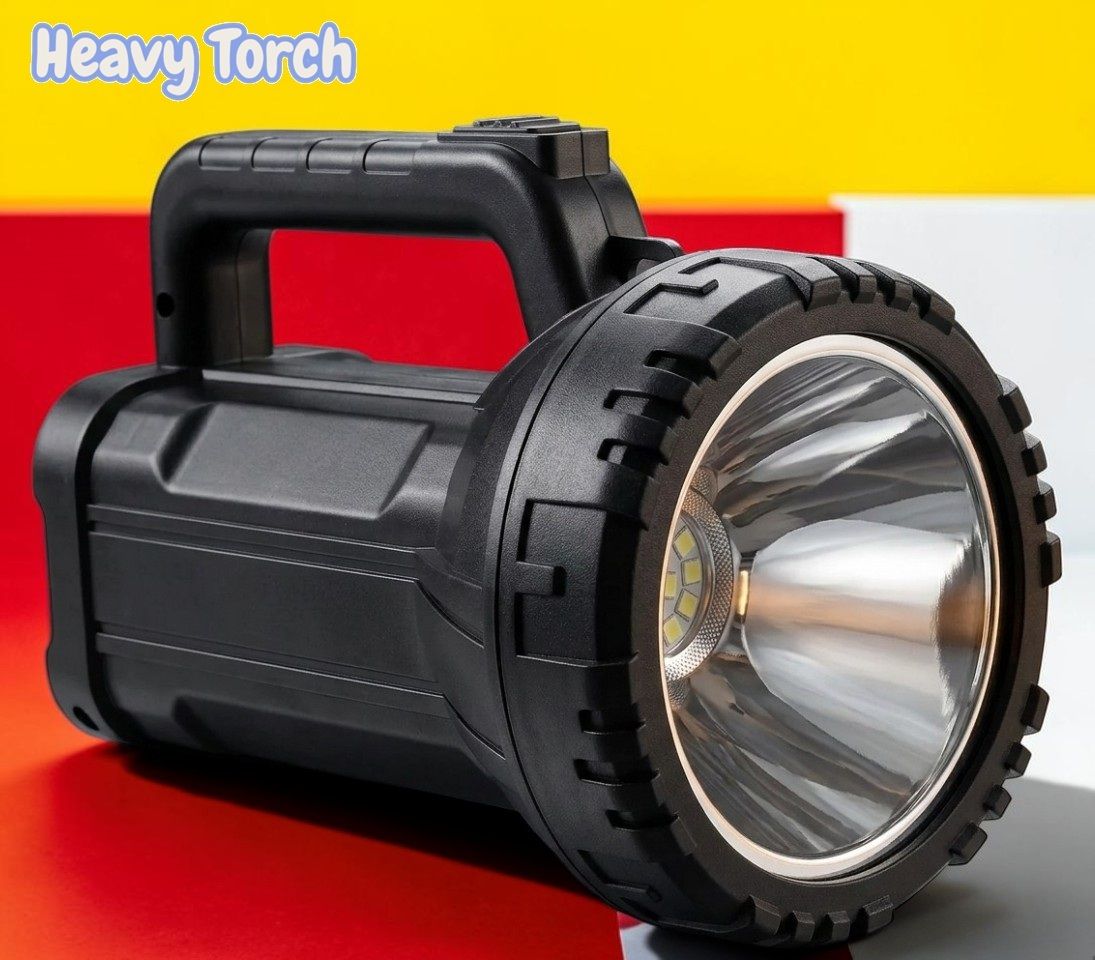 3baan X366 Long Range Kisan Torch Rechargeable LED Search Light with USB Charging Torch-picture-0