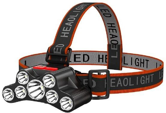 degno 7 LED light headlamp 4 Modes rechargeable head torch waterproof light camping Torch image 1