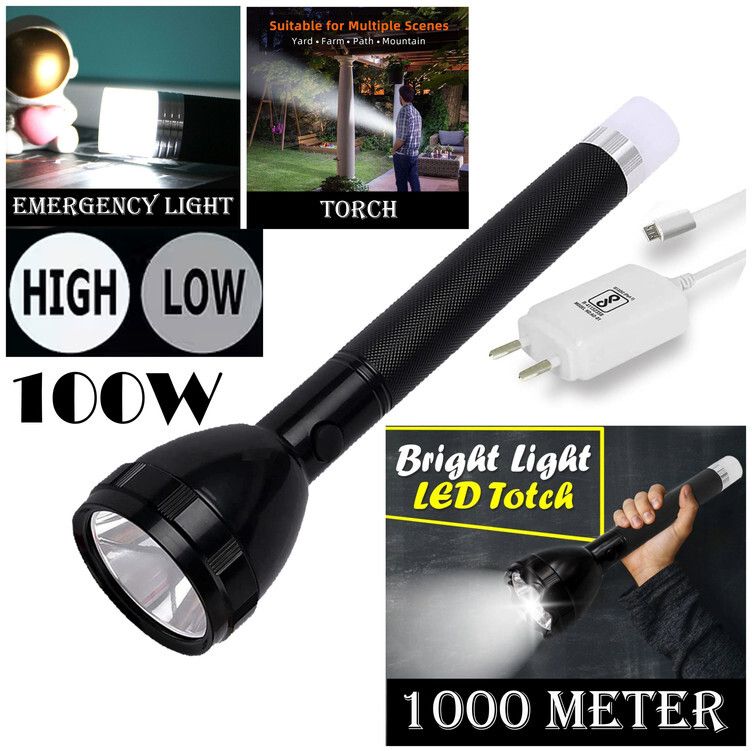 Ultra Bright Rechargeable Searchlight With Powerful Long Distance LED Beam 8 hrs Torch Emergency Light-image-19