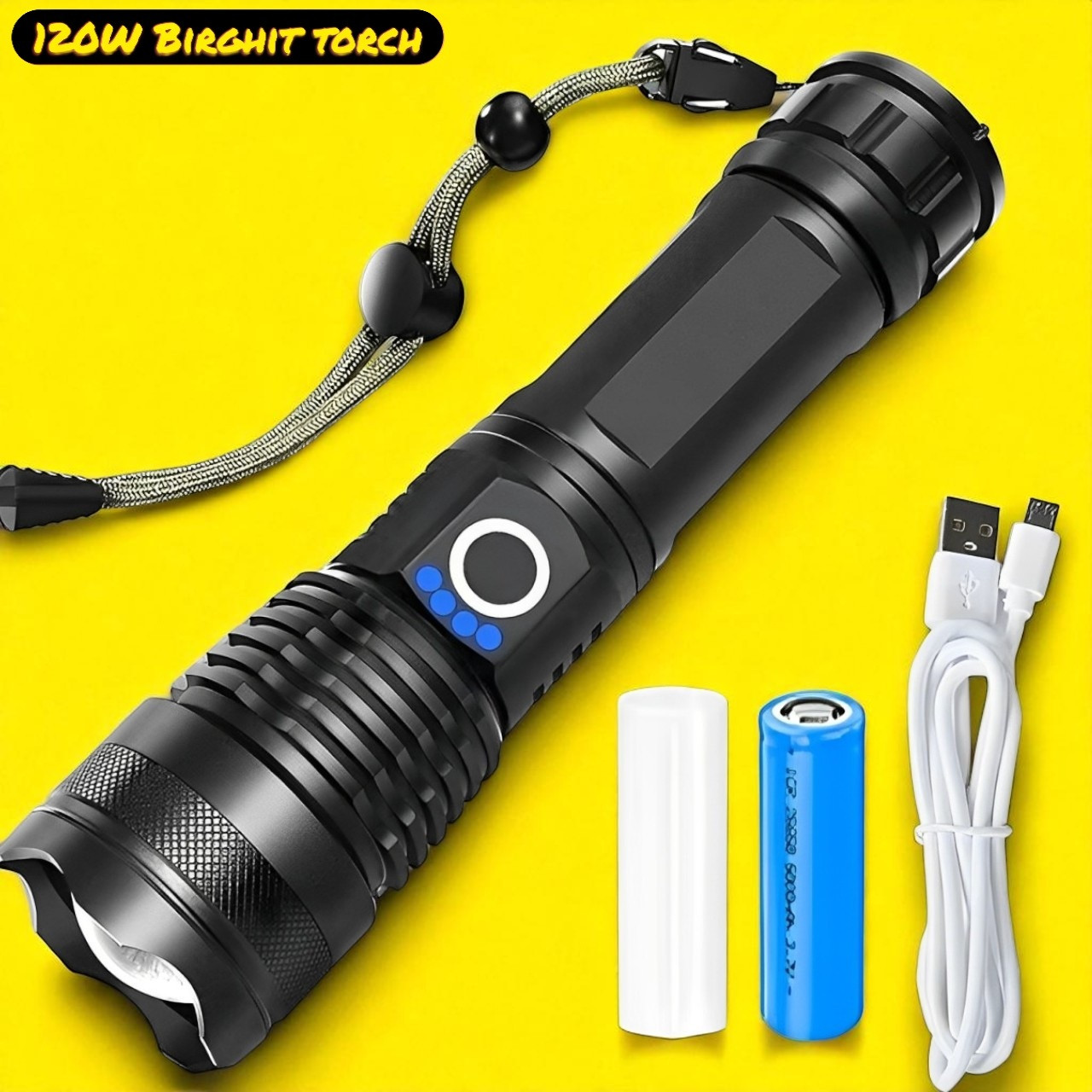 ziddjeet X74 High Power Rechargeable Torch – Rugged LED Torch for Home and Travel Torch image 1