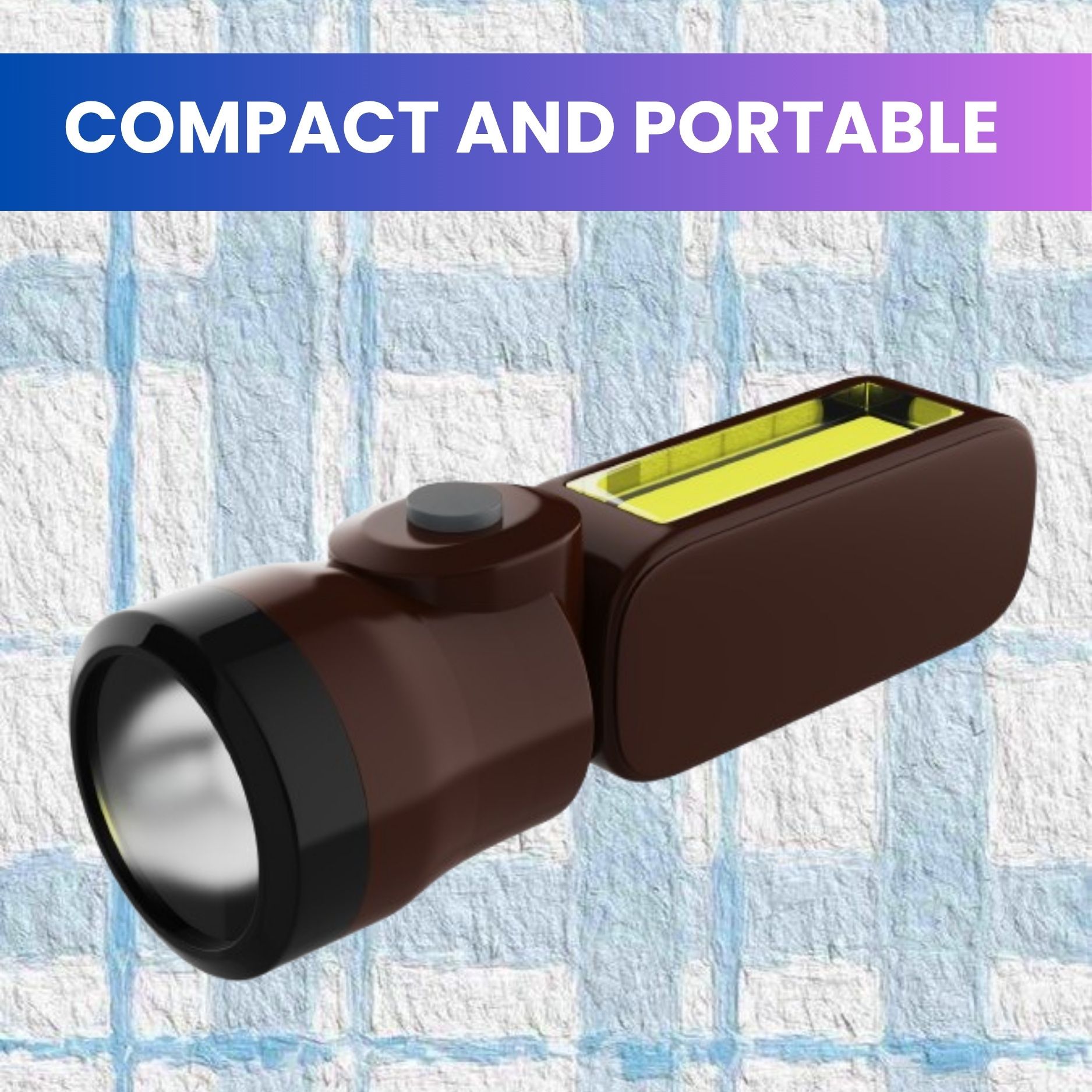 USB Rechargeable LED Torch Light with COBB Light With 1200mAh Battery LifeE373 Torch-image-15
