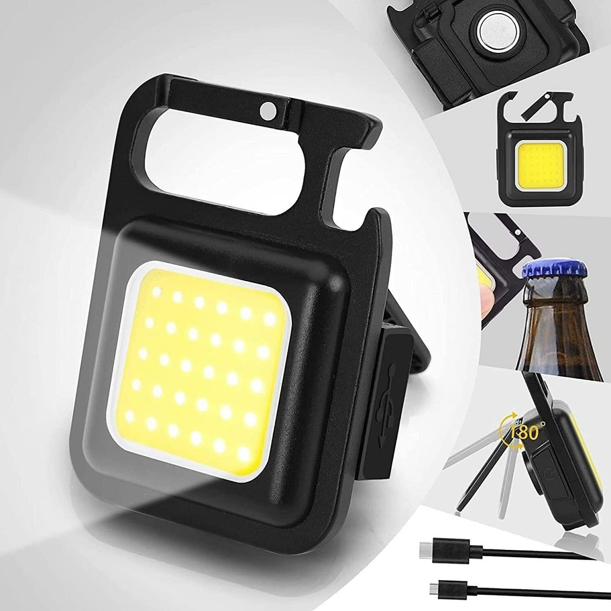 shuang you Flashlights Rechargeable Waterproof Portable Led Work Light Keychain_ Torch-picture-13