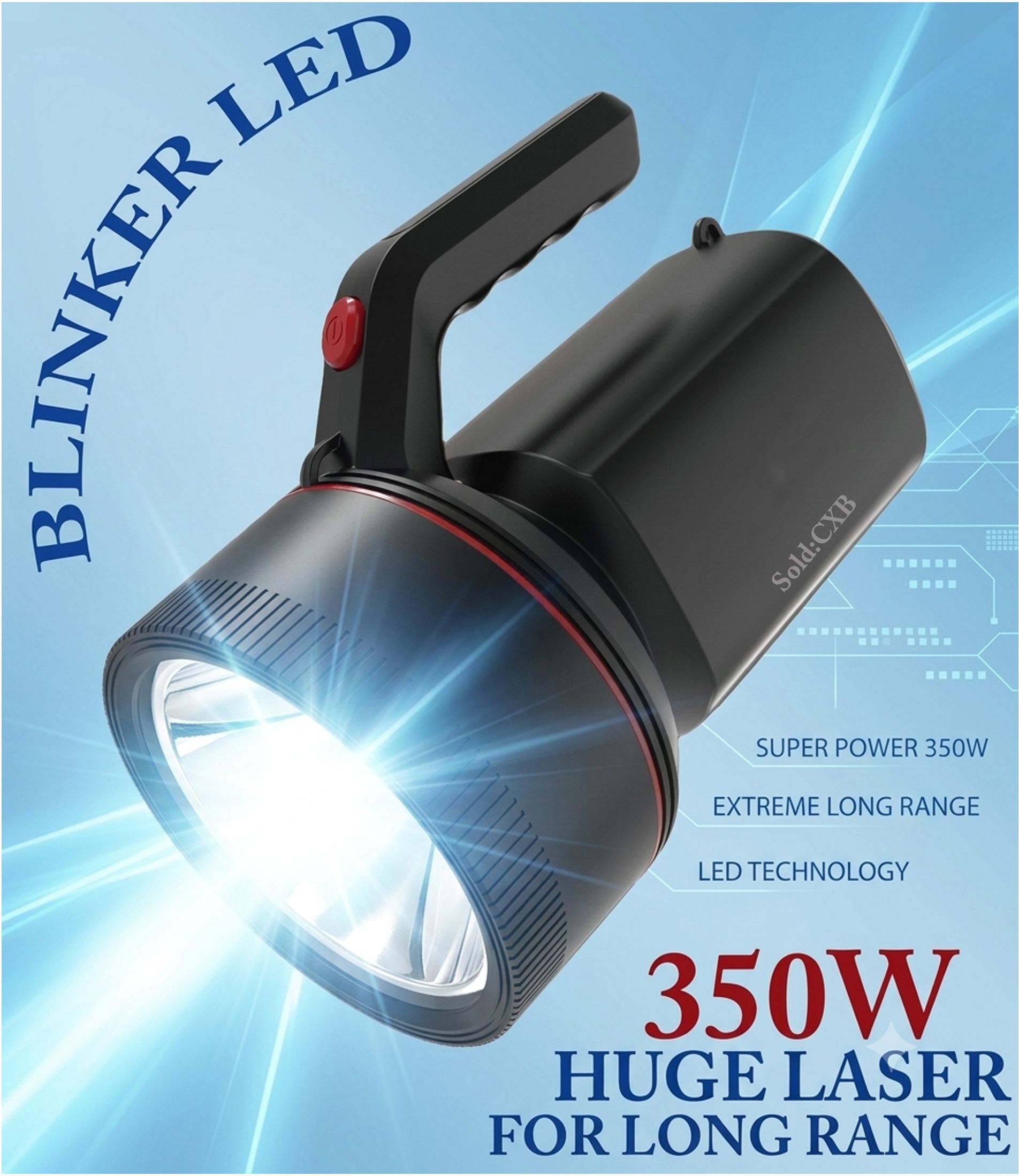 350W Unrelenting Bright Light 4 KM Long Range Blinker LED Jumbo Camping Torch 24 hrs Torch Emergency Light-image-42