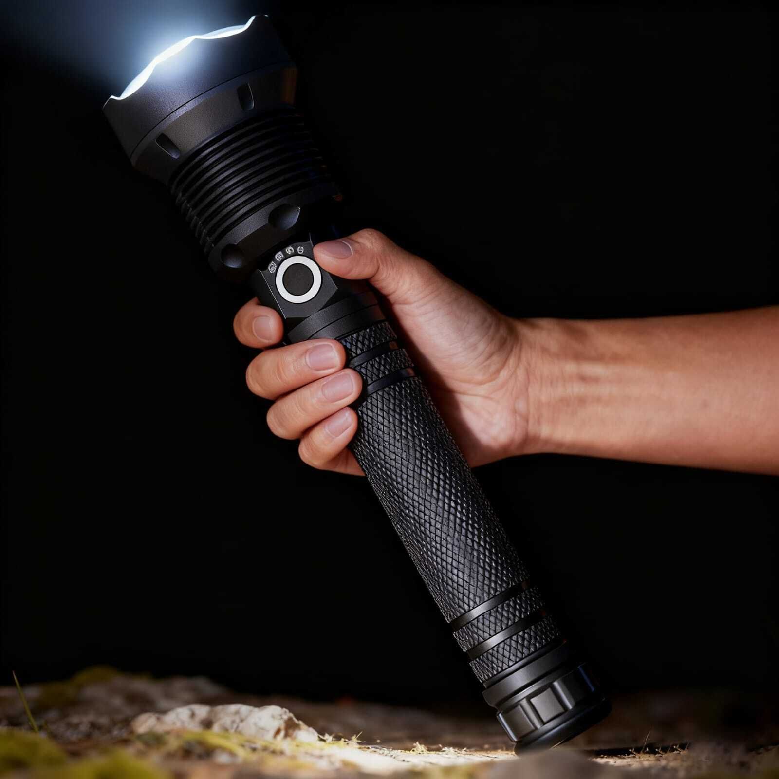 oximus 90000 High Lumens Tactical Super Bright Flashlight Zoomable 3 Modes & Durable Torch-picture-20