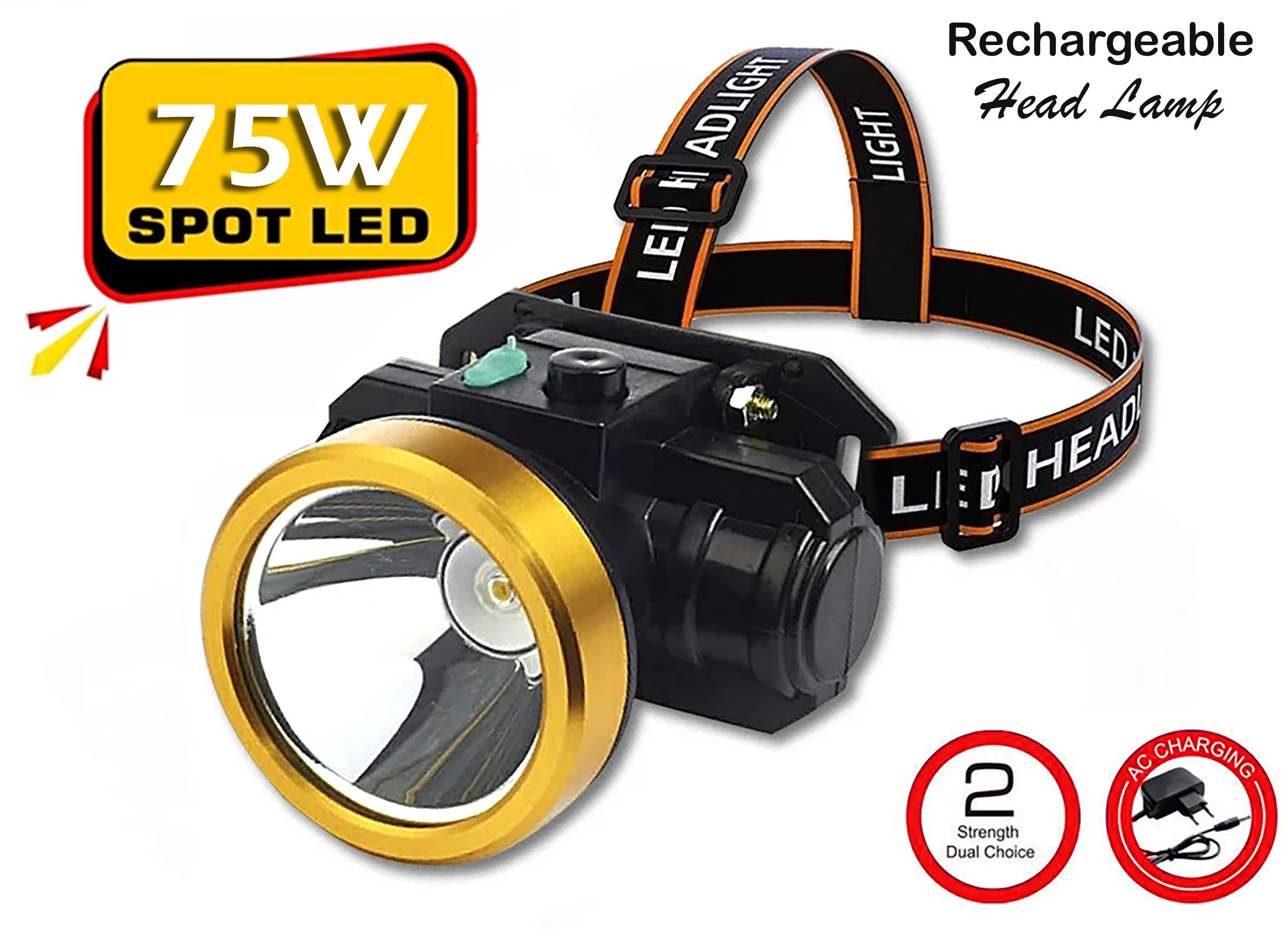 firstlike NEW Long-Lasting Rechargeable Waterproof High-Power Lithium Battery Headlamp Torch-picture-28