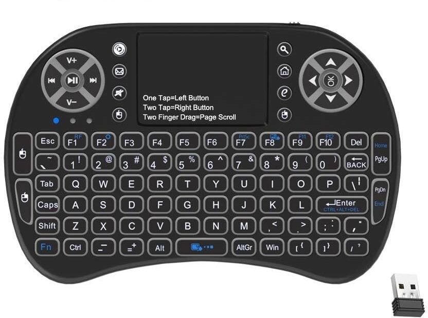 Viraan Touchpad Keyboard Mouse Combo for TV & Computer Bluetooth Handheld Multi-device Keyboard Compatible with Laptop-image-38