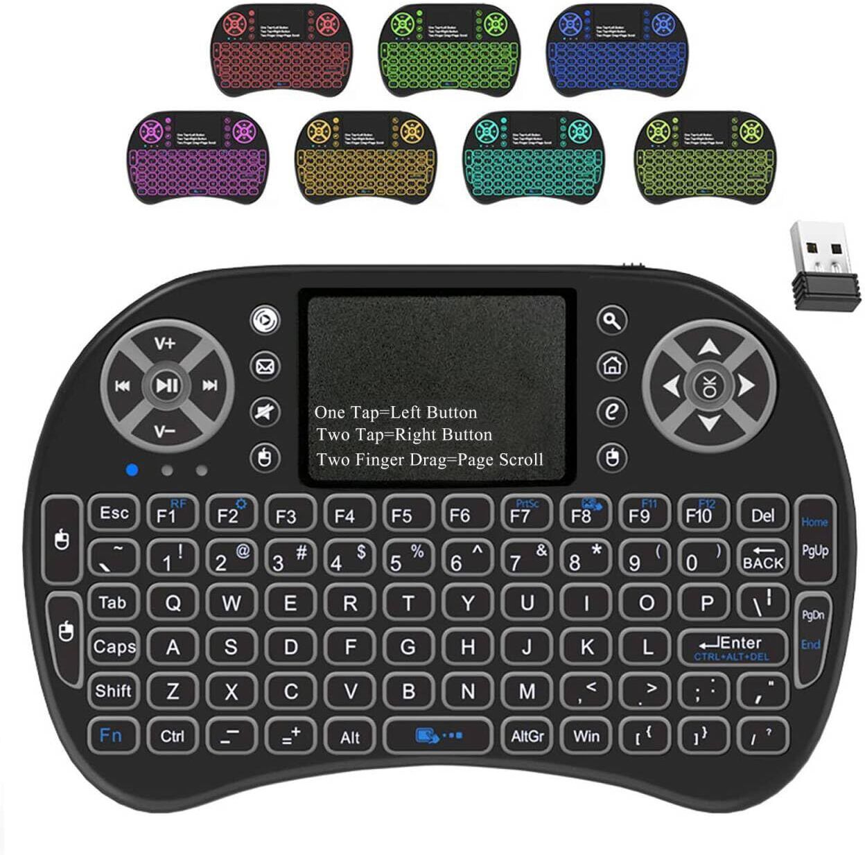 Viraan Multi-Functional Keyboard with Touchpad for TV & PC Bluetooth Handheld Multi-device Keyboard Compatible with Laptop-image-2