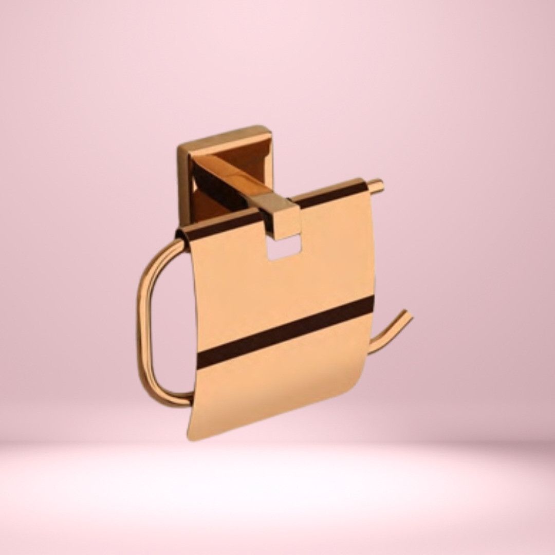 Rose Gold Toilet Paper Holder || Paper Holder Wall Mount || Bathroom Accessories Rose Gold Towel Holder-image-10